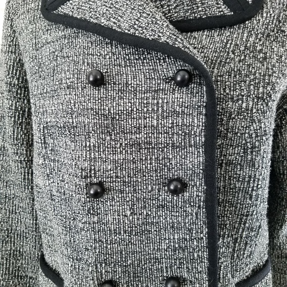 AMY ADAMS Vintage 50s Grey & Black Knit Jacket - Picture 6 of 8